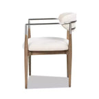 Jennifer Taylor Home Chaise de salle à manger rembourrée Artemis en matériaux mixtes avec accoudoirs