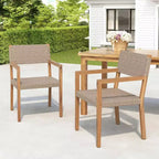 MAYEERTY Chaises de patio en osier 2 pièces résistantes aux intempéries avec assemblage facile