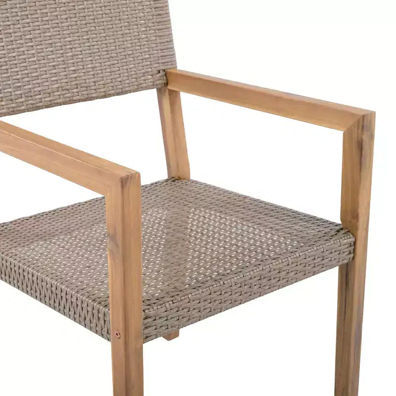 MAYEERTY Chaises de patio en osier 2 pièces résistantes aux intempéries avec assemblage facile