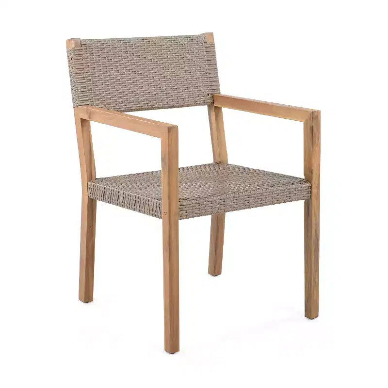 MAYEERTY Chaises de patio en osier 2 pièces résistantes aux intempéries avec assemblage facile