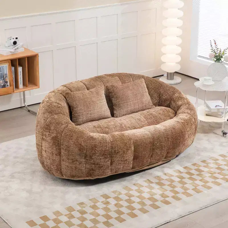MAYEERTY Canapé Pouf Chenille Haut Dossier pour Intérieur et Extérieur