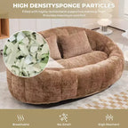 MAYEERTY Canapé Pouf Chenille Haut Dossier pour Intérieur et Extérieur