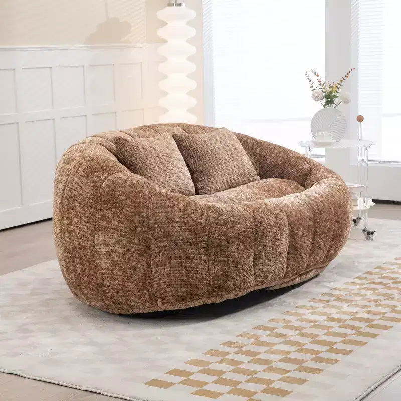 MAYEERTY Canapé Pouf Chenille Haut Dossier pour Intérieur et Extérieur