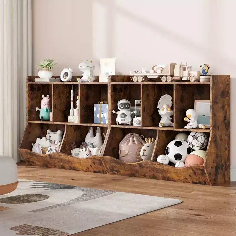 Bibliothèque enfant GustoWave, étagère à livres pour enfants, rangement de jouets, étagère à jouets pour enfants, armoire de rangement, idéale pour la salle de jeux, le salon, la chambre d'enfant.