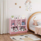Bibliothèque enfant GustoWave, étagère à livres pour enfants, rangement de jouets, étagère à jouets pour enfants, armoire de rangement, idéale pour la salle de jeux, le salon, la chambre d'enfant.