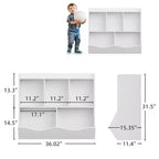 Bibliothèque enfant GustoWave, étagère à livres pour enfants, rangement de jouets, étagère à jouets pour enfants, armoire de rangement, idéale pour la salle de jeux, le salon, la chambre d'enfant.