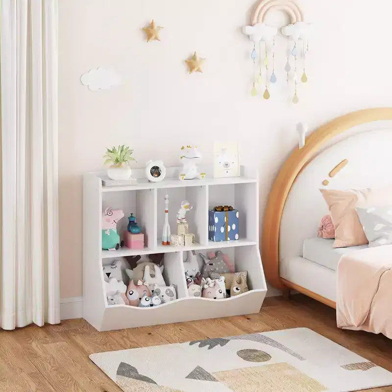 Bibliothèque enfant GustoWave, étagère à livres pour enfants, rangement de jouets, étagère à jouets pour enfants, armoire de rangement, idéale pour la salle de jeux, le salon, la chambre d'enfant.