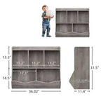 Bibliothèque enfant GustoWave, étagère à livres pour enfants, rangement de jouets, étagère à jouets pour enfants, armoire de rangement, idéale pour la salle de jeux, le salon, la chambre d'enfant.