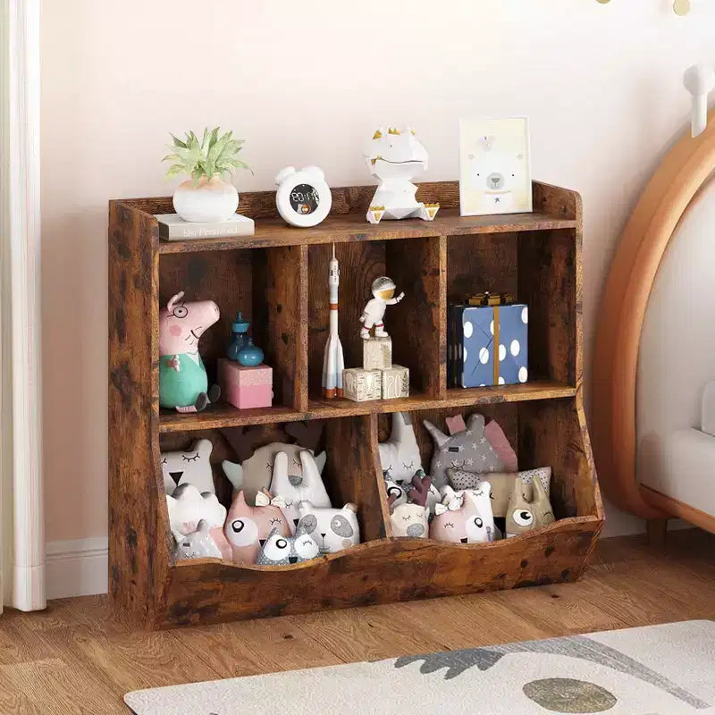 Bibliothèque enfant GustoWave, étagère à livres pour enfants, rangement de jouets, étagère à jouets pour enfants, armoire de rangement, idéale pour la salle de jeux, le salon, la chambre d'enfant.