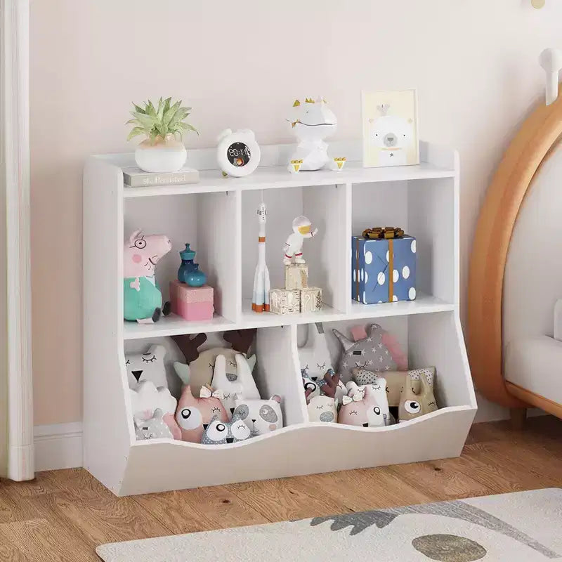 Bibliothèque enfant GustoWave, étagère à livres pour enfants, rangement de jouets, étagère à jouets pour enfants, armoire de rangement, idéale pour la salle de jeux, le salon, la chambre d'enfant.