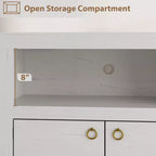 Meuble TV de ferme pour téléviseurs 75/80 pouces, long meuble de divertissement avec 6 tiroirs de rangement et étagère pour barre de son, consoles TV pour la maison