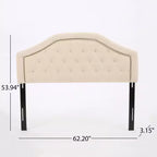 Tête de Lit Capitonnée Contemporaine Christopher Knight Home Killian Lit Double/Queen