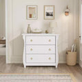 Drawer Dresser, Modern Fluted Dressers for Bedroom with Wood Top, Wooden Dresser & TV Stand,Clothes Storage for Living Room,Hallway