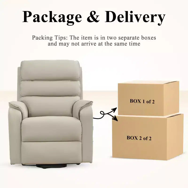 Fauteuils inclinables électriques LIKEPAY Power Lift en cuir PU avec 2 poches latérales, fauteuil de massage releveur avec massage 8 points