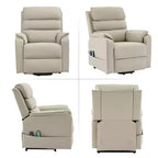 Fauteuils inclinables électriques LIKEPAY Power Lift en cuir PU avec 2 poches latérales, fauteuil de massage releveur avec massage 8 points