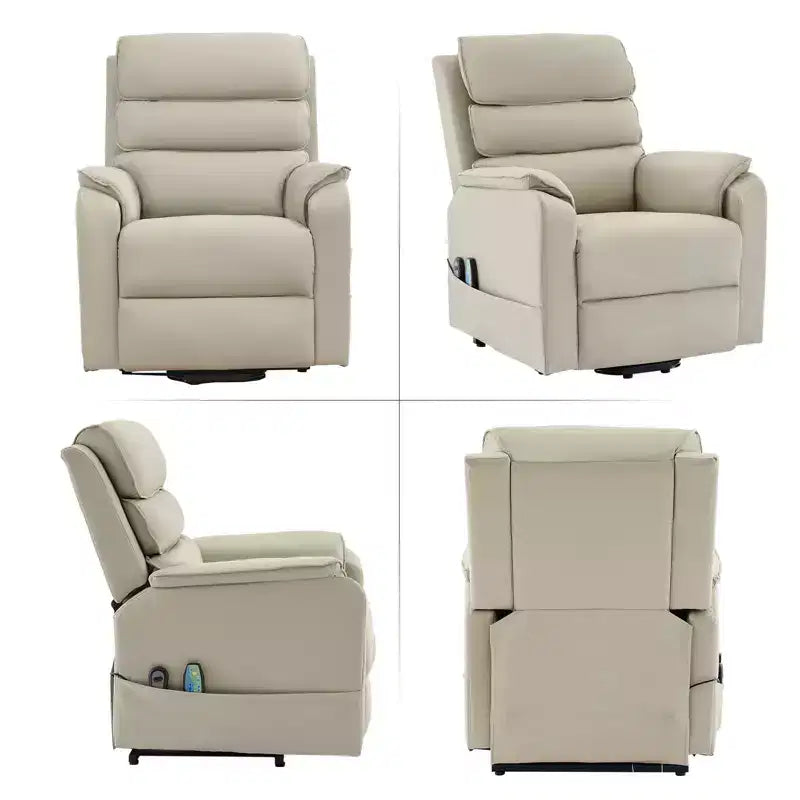 Fauteuils inclinables électriques LIKEPAY Power Lift en cuir PU avec 2 poches latérales, fauteuil de massage releveur avec massage 8 points