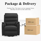 Fauteuils inclinables électriques LIKEPAY Power Lift en cuir PU avec 2 poches latérales, fauteuil de massage releveur avec massage 8 points