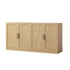 PexFix Meuble de Rangement sur Pied en Bois pour Cuisine avec Étagères et Portes Grande Capacité