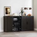PexFix Freestanding Wood Pantry Cabinet Kitchen Storage Organizer With Shelves & Doors Large Capacity