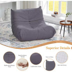 Canapé EROMMY Bean Bag Togo, Mousse à Mémoire de Forme 28D, Facile à Nettoyer et Portable, Similicuir Premium, Canapé de Sol Léger pour Salon, Chambre
