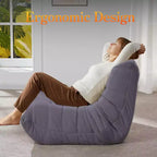 Canapé EROMMY Bean Bag Togo, Mousse à Mémoire de Forme 28D, Facile à Nettoyer et Portable, Similicuir Premium, Canapé de Sol Léger pour Salon, Chambre