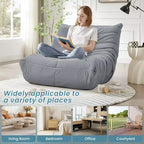 Canapé EROMMY Bean Bag Togo, Mousse à Mémoire de Forme 28D, Facile à Nettoyer et Portable, Similicuir Premium, Canapé de Sol Léger pour Salon, Chambre