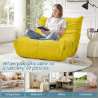 Canapé EROMMY Bean Bag Togo, Mousse à Mémoire de Forme 28D, Facile à Nettoyer et Portable, Similicuir Premium, Canapé de Sol Léger pour Salon, Chambre