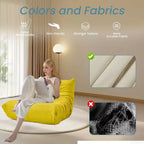 Canapé EROMMY Bean Bag Togo, Mousse à Mémoire de Forme 28D, Facile à Nettoyer et Portable, Similicuir Premium, Canapé de Sol Léger pour Salon, Chambre