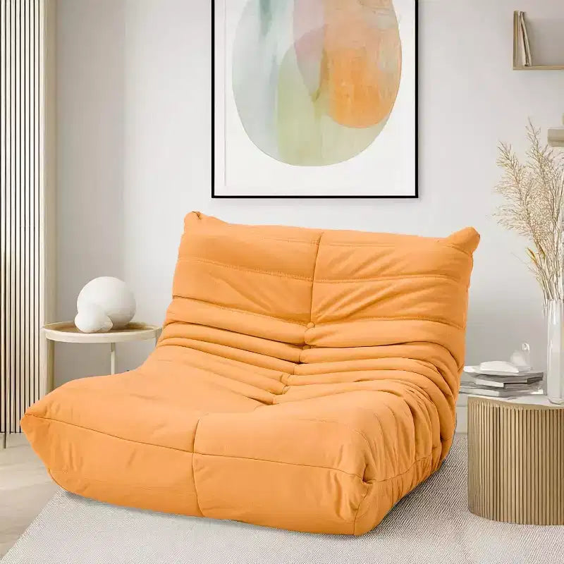 Canapé EROMMY Bean Bag Togo, Mousse à Mémoire de Forme 28D, Facile à Nettoyer et Portable, Similicuir Premium, Canapé de Sol Léger pour Salon, Chambre