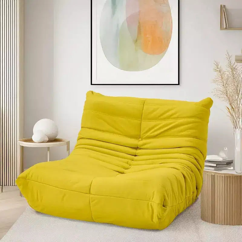 Canapé EROMMY Bean Bag Togo, Mousse à Mémoire de Forme 28D, Facile à Nettoyer et Portable, Similicuir Premium, Canapé de Sol Léger pour Salon, Chambre