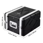 Étui rack 6U VEVOR, profondeur standard 14 pouces, armoire rack serveur avec construction en ABS, poignée, loquets papillon robustes, noir