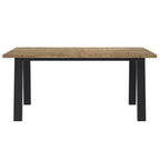 vidaXL Table de salle à manger marron et noire en bois d'acacia massif 170 x 89 cm