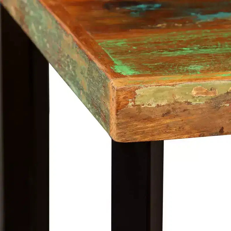 vidaXL Table de bar Table de bistrot pour salle à manger Bois de récupération massif - Marron 60 x 60 x 107 cm