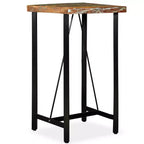 vidaXL Table de bar Table de bistrot pour salle à manger Bois de récupération massif - Marron 60 x 60 x 107 cm