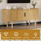 Meuble TV, console TV moderne avec compartiment de rangement et porte coulissante, meuble de divertissement pour jeux vidéo, pour salon, chambre, bureau