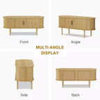 Meuble TV, console TV moderne avec compartiment de rangement et porte coulissante, meuble de divertissement pour jeux vidéo, pour salon, chambre, bureau