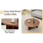 Table basse ronde noire en MDF polyvalente pour différents styles d'intérieur, alliant minimalisme moderne et charme nordique