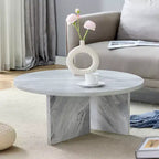 Table basse ronde noire en MDF polyvalente pour différents styles d'intérieur, alliant minimalisme moderne et charme nordique