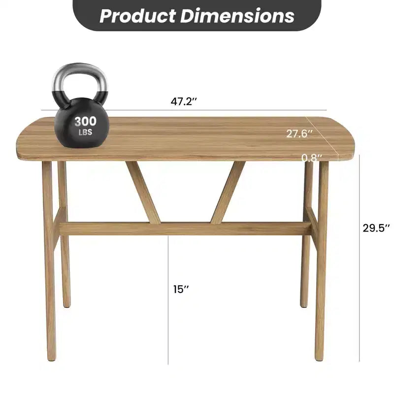 Table de salle à manger Farini 47 pour 4-6 personnes, table de cuisine rectangulaire en bois