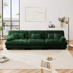 Canapé d'angle 3 places modulable, canapé à assise profonde, canapé en chenille, canapé confortable et moelleux, meubles rembourrés, chenille, café clair