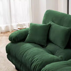 Canapé d'angle 3 places modulable, canapé à assise profonde, canapé en chenille, canapé confortable et moelleux, meubles rembourrés, chenille, café clair