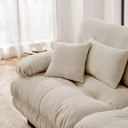 Canapé d'angle 3 places modulable, canapé à assise profonde, canapé en chenille, canapé confortable et moelleux, meubles rembourrés, chenille, café clair