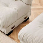 Canapé d'angle 3 places modulable, canapé à assise profonde, canapé en chenille, canapé confortable et moelleux, meubles rembourrés, chenille, café clair