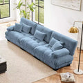 Canapé d'angle 3 places modulable, canapé à assise profonde, canapé en chenille, canapé confortable et moelleux, meubles rembourrés, chenille, café clair