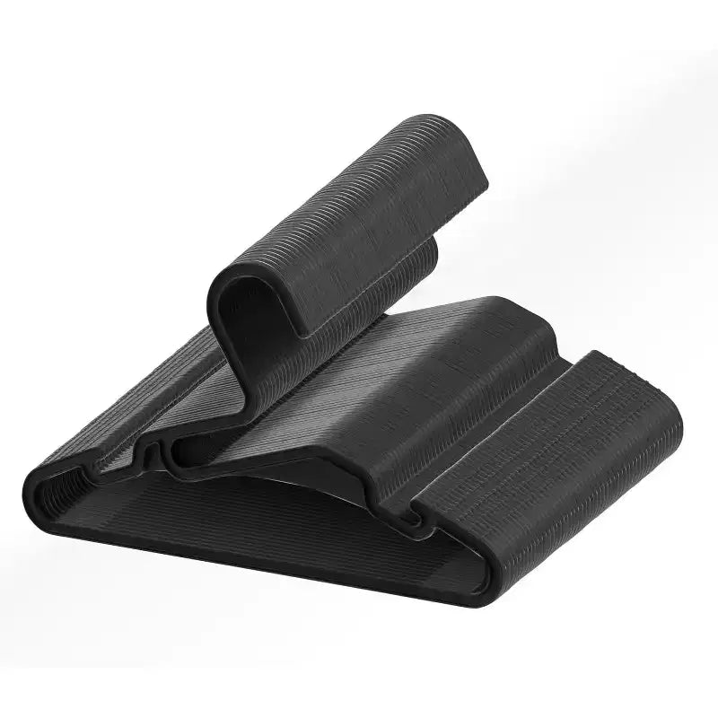 IRIS USA Clothes Hangers, Durable Flexible Plastic Hangers with Shoulder Grooves & Accessory Hooks