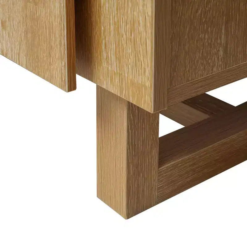 GDFStudio Qi Meuble vintage en bois de 80 cm avec 2 portes et étagère réglable