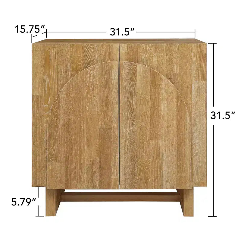 GDFStudio Qi Meuble vintage en bois de 80 cm avec 2 portes et étagère réglable