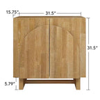 GDFStudio Qi Meuble vintage en bois de 80 cm avec 2 portes et étagère réglable