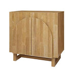GDFStudio Qi Meuble vintage en bois de 80 cm avec 2 portes et étagère réglable