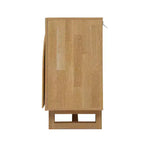 GDFStudio Qi Meuble vintage en bois de 80 cm avec 2 portes et étagère réglable
